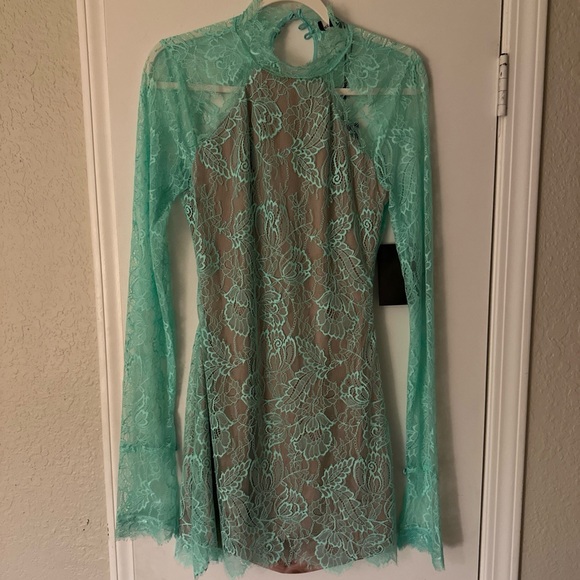 Aqua Lace dress by Retrofete - Picture 10 of 10